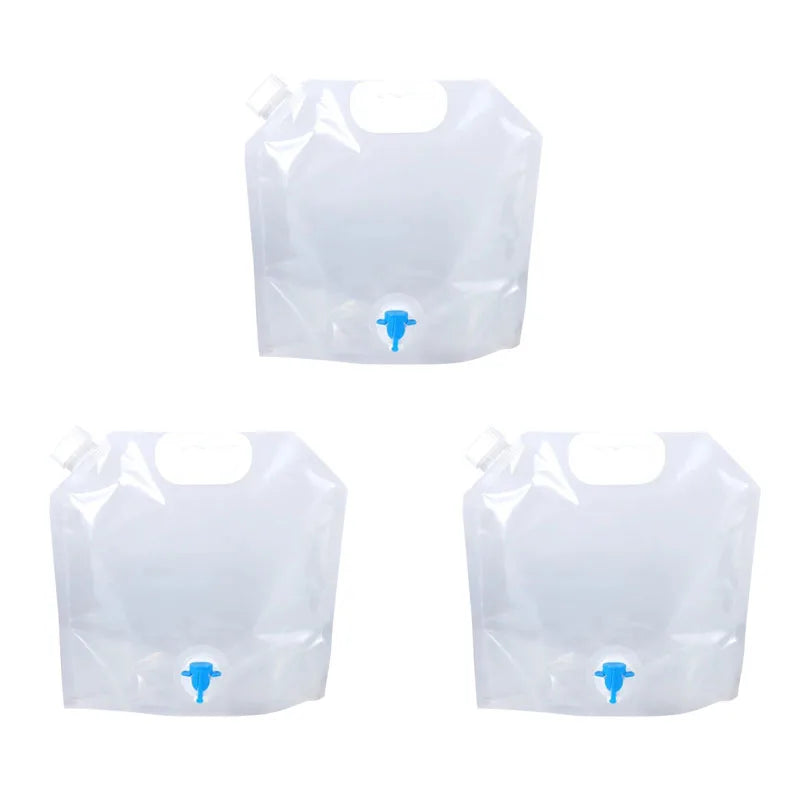 Portable camping water container with tap-5L/10L foldable tank