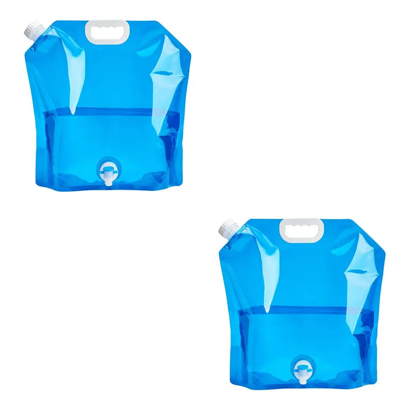 Portable camping water container with tap-5L/10L foldable tank