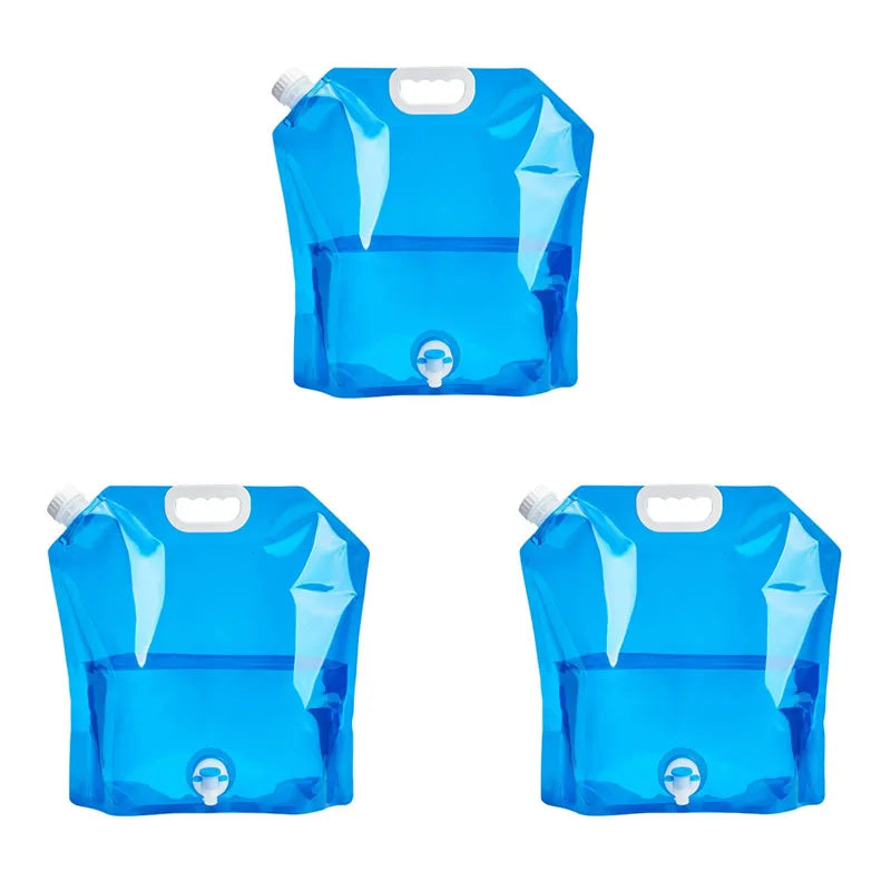 Portable camping water container with tap-5L/10L foldable tank